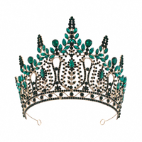Couronne de Mariée de Luxe Personnalisée Grande Taille, Disponible en Plusieurs Couleurs, Tiare Baroque en Cristal, Accessoires de Cheveux pour Mariage, Idéale pour les Boutiques de Mariée