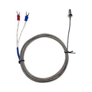 Thermocouple de type K avec vis M6, capteur de température à résistance 400°C, fil de thermocouple blindé 800°C, sortie PT100 - Product Image 1