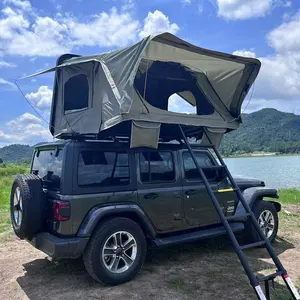 Morden Luxury Canvas Shelter Tent High Quality Aluminum 3-4 Person Car Rooftop Tent 4 Person Car Rooftop Tent For Camping