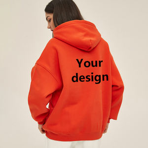 冬季男式厚棉羊毛连帽衫和运动衫定制印花标志超大号 - Product Image 6