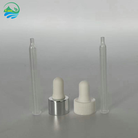 Flacon compte-gouttes cylindrique en plastique PET de 30 ml et 50 ml avec bouchon sécurité enfant, contenant cosmétique pour sérum facial, huile essentielle, liquide