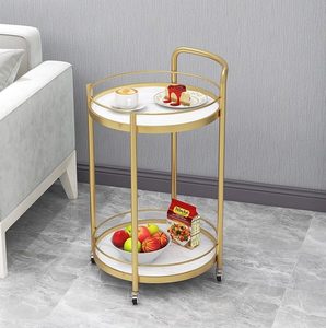 Carrito de Servicio Metálico, Moderno y Duradero, para Bebidas, Aperitivos y Té, con 4 Ruedas, 3 Niveles, para Club, KTV, Banco, Tienda 4S, Bar - Product Image 1