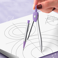 Règle carrée rapporteur EYES et ensemble de boussoles mathématiques 8 pièces Outils de dessin multifonctionnels pour les collégiens