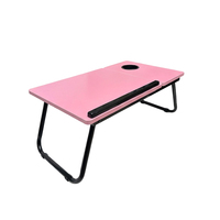 Table de lit compacte, pliable, réglable et extensible en bois pour ordinateur portable avec plateau relevable – Poste de travail portable pour la maison et l'étude