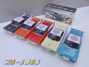 WS-1965 Nouveau haut-parleur sans fil Bluetooth en forme de voiture, système audio stéréo portable rétro, prend en charge USB, TF, FM, TWS, ordinateur - Product Image 1