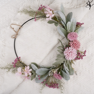 Couronne de fleurs de simulation Ruyi de style designer de haute qualité Décoration de la maison Fleur artificielle Décoration de mariage <span class=keywords><strong>Cra</strong></span> - Product Image 3