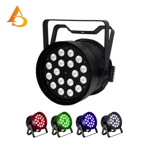 Iluminación Profesional, Foco Par LED RGBW de 18x20w, Luz Colorida DMX para Escenario - Product Image 1