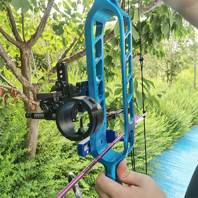 AMEYXGS Single Light Archery Lever Compound Bow Sight, 1 Pin Adjustable For Hunting Shooting