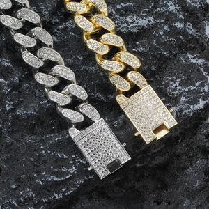 AB008 20mm 8inch Chunky <strong>Crystal</strong> <strong>Bracelet</strong> Iced Out Hip Hop Men <strong>Crystal</strong> Cuban <strong>Bracelet</strong> Bling Bling - Product Image 4