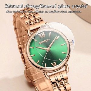Reloj de Cuarzo para Mujer Sanda 1118, Minimalista, Resistente al Agua, Correa de Acero Sólido y Cuero, Reloj de Pulsera Diario para Estudiantes - Product Image 5