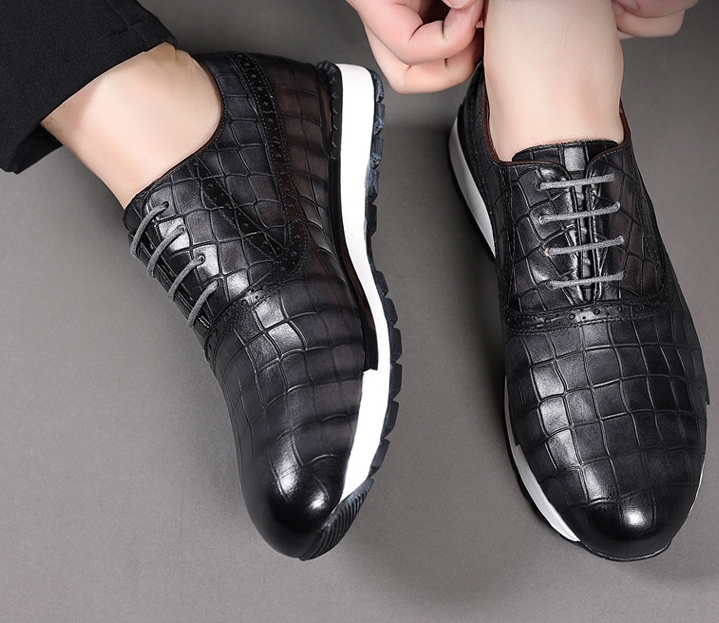 crocodile leather loafer men