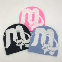 Custom Logo Unisex Acryl Gebreide Muts Muts Winter Warmer Sport Ski Cap Skull Jacquard Beanie