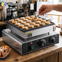 Machine à gaufres en forme de cœur à 25 trous, machine à mini-crêpes électrique, machine à poffertjes, machine à crêpes hollandaises, antiadhésive, en acier inoxydable