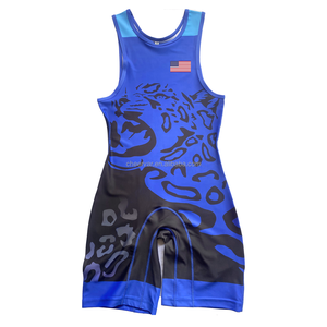 Body da Powerlifting Durevoli con Cuciture Rinforzate in Spandex/Poliestere, Stampa a Sublimazione, 280g, Tuta da Wrestling per Arti Marziali Maschili - Product Image 4