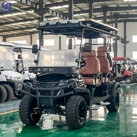 Voiturette de golf électrique tout-terrain pour la chasse, avec batterie au lithium, pour 6 personnes