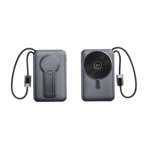 Banco de Energía Inalámbrico Magnético de 10000mAh con Carga Rápida QC3.0 de 22.5W, Mini Cargador 3 en 1, 2 Cables Integrados, Correa y Activación Automática - Product Image 5
