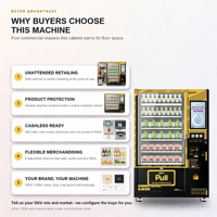 Offre Spéciale : Distributeur Automatique de Boissons, Snacks et Cigarettes pour Bureau, Mini-Marché 24h/24, Paiement Automatique Billets+Pièces Réglable