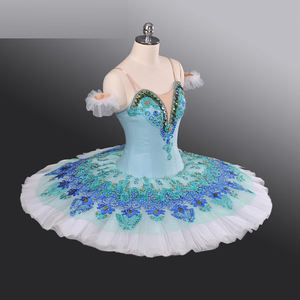 बैले पोशाक नृत्य पोशाक नौसेना नीले रंग के रंग रंग के ट्यूटू पेशेवर ब्लूबर्ड भिन्नता बच्चों बैले ट्यूटू पोशाक - Product Image 2