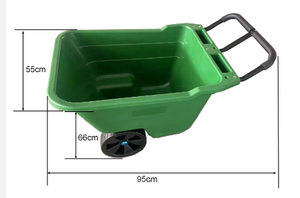 Bahçe Çöp Kovası El Arabası Çöp Taşıma Aracı 90L Su Kapasitesi 200KG Taşıma Kapasitesi Toz Boyalı Çelik Çerçeve Atık İçin - Product Image 2