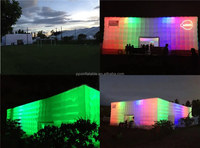 Portable sauter LED éclairage mobile boîte de nuit gonflable lumière cube tente mariage événement fête pour l'extérieur