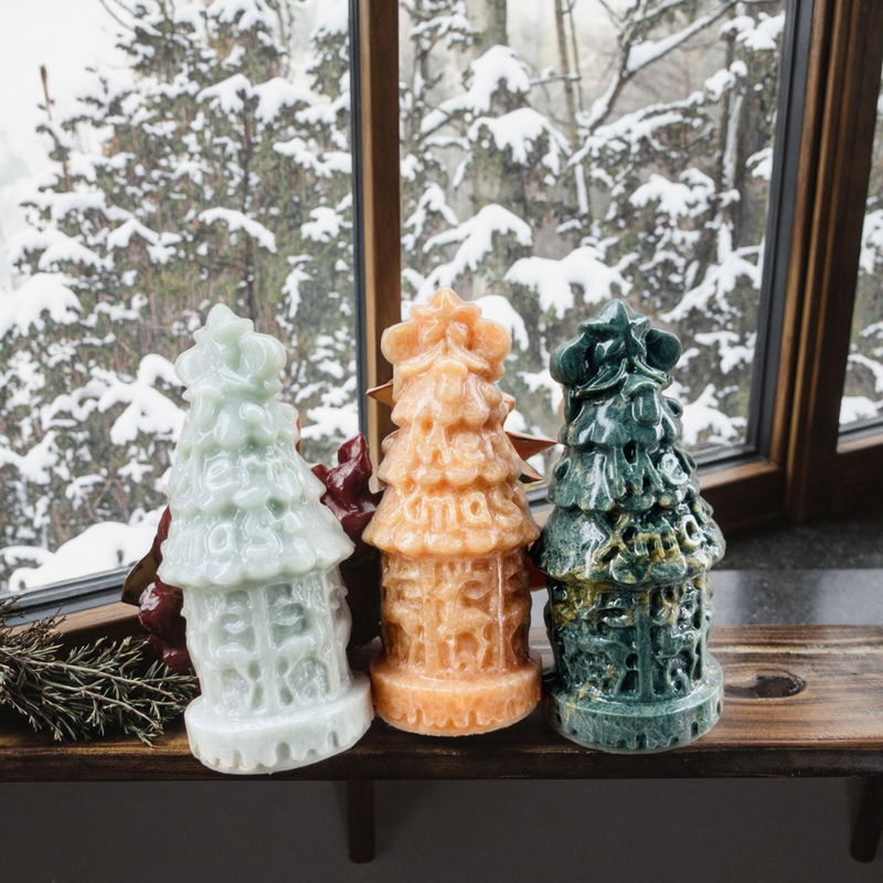 Natural Healing Crystal Carving Trees Carvings