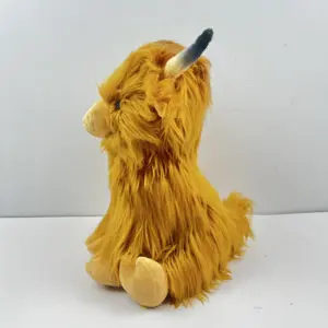 יצרן צעצוע קטיפה מותאם אישית ממולאים בעלי חיים צעצוע בקר קטיפה רך סקוטלני היילנד פרה צעצועי קטיפה