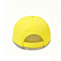 Casquette de baseball unisexe de haute qualité, personnalisée, jaune, à 6 panneaux, structurée, avec logo imprimé en sérigraphie, style sportif vintage streetwear