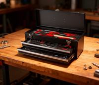 Jeu de clés à douilles à cliquet en acier au chrome-vanadium 227 pièces avec coffret de rangement rigide, outil de mécanicien OEM