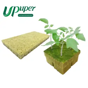 UPuper Factory In China Seedling Hydroponics Indoor Plants Planting Grow Media Cubes Rock Wool Plugs