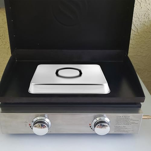 Couverture de barbecue en acier inoxydable durable avec couvercle en dôme, rétention de chaleur et poignée facile à saisir pour la cuisson en extérieur - Product Image 3