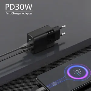 공장 직접 정품 PD30W 듀얼 포트 유형 C 충전기 어댑터 CE RoHS 인증 스마트 폰용 USB C 충전기