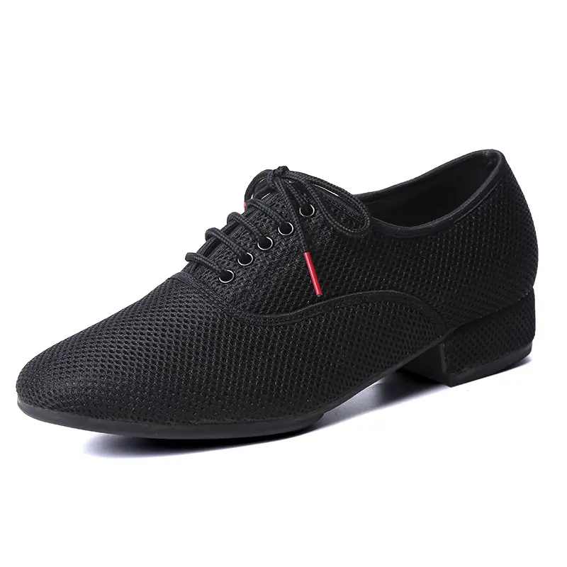 Ballroom Black Low Heeled Boy Jazz Soft Sole Men's Shoes