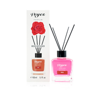 Diffuseur de parfum en verre carré Top Trend Veyes 150 ml avec bâtonnets, arôme longue durée pour désodorisation et décoration d'étagère
