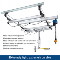 KNCRANES Grue de poste de travail modulaire en aluminium montée au plafond