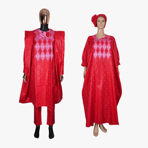 H&D 2026 Nouveau Design Robes <span class=keywords><strong>Boubou</strong></span> pour Femmes Mode Vêtements de Couple Africains Robe Longue Décontractée avec Foulard - Product Image 3