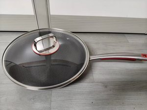 Sartén <span class=keywords><strong>Wok</strong></span> Redonda Antiadherente de Acero Inoxidable de Doble Cara con Diseño de Panal de Abeja KENGQ, la Más Vendida, para Todo Tipo de Estufas - Product Image 4