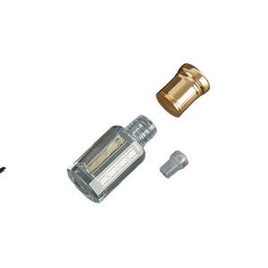 3ml 6ml 12ml Empty Attar Arabian Oud Perfume Glass Octagon <b>Bottles</b> <b>Plastic</b> Cap Hot Stamped Surface Custom Logo Clear/Black/White - Product Image 1