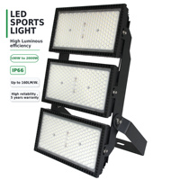 Reflector LED de Aluminio con Garantía de 5 Años para Estadios Deportivos, 200W-500W, IP65, 3000-6500K, Temperatura de Color CRI70, 160000 Lúmenes, RoHS