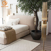 1 quantité minimale de commande de luxe moderne super plateforme lit beige king size chambre à coucher meubles à cadre en bois touffus avec tête de lit