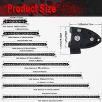 Lampu Led Mobil Super Tipis 8 ~ 50 Inci 6D Reflektor Lampu Kerja Bar 30W 60W 90W 120W 150W 180W 210W 240W Led untuk Jeep SUV Trucks