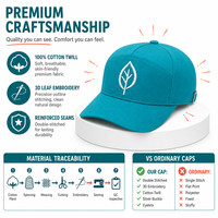 Casquette de baseball personnalisée en sergé de coton à 6 panneaux avec visière incurvée, broderie sportive, vente en gros, faible MOQ, fabricant en vrac