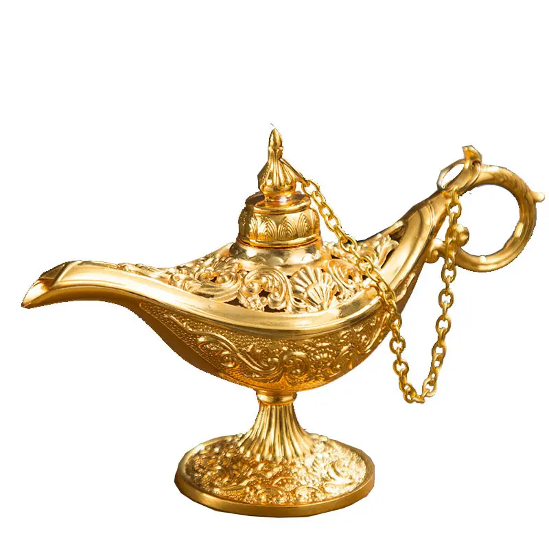 Aladdin Lamp Traditionele Holle Sprookje Magie Aladdin Wenslamp Theepot Vintage Retro Huisdecoratie Accessoires 1Pc