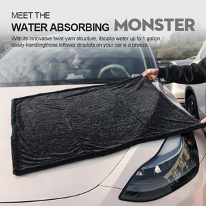 <span class=keywords><strong>Serviette</strong></span> de séchage de voiture en microfibre ultra absorbante 80x50cm 1200 GSM torsadé à séchage rapide et non pelucheux-Tissu doux pour séchage automatique - Product Image 4