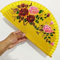 Éventail espagnol en bois peint à la main pour décoration de mariage personnalisée et cadeaux promotionnels - Écologique