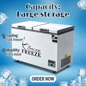 Congélateur horizontal commercial grande capacité avec contrôle de température pour le stockage de viande congelée - Product Image 2