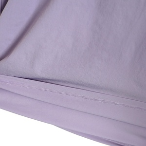 Fabricante BSCI de alta calidad 2025, superventas, estilo de retazos morado claro, camiseta de manga corta sencilla y suelta para mujer - Product Image 5