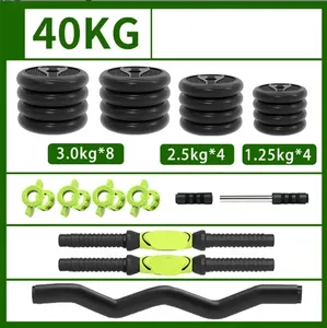 <span class=keywords><strong>Kit</strong></span> d'<span class=keywords><strong>haltères</strong></span> réglables vertes RS 30 <span class=keywords><strong>kg</strong></span> avec barre de musculation tout-en-un, <span class=keywords><strong>kit</strong></span> multifonction d'<span class=keywords><strong>haltères</strong></span> vertes et de kettlebells - Product Image 4