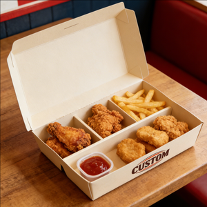 Envases Desechables para Comida para Llevar, Caja de Embalaje de Papel Personalizada con Logotipo Personalizado para Entrega de Alimentos, Ecológica, 500 ml - Product Image 1