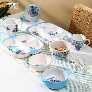 Five Ultraman Zero Kids Tableware Set Bpa Free Food Grade Melamine Bowls Cups For 6 Months Plus Children Dining - Product Image 1