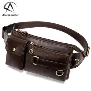 Bolso de Pecho y Hombro de Cuero Vacuno Genuino Andong para Hombre, Estilo Urbano, Casual, Retro, Deportivo, para Actividades al Aire Libre - Product Image 1